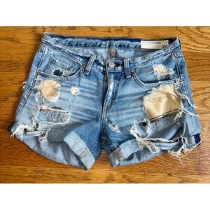 Rag Bone Distressed Denim Shorts 25 Color Rebel.